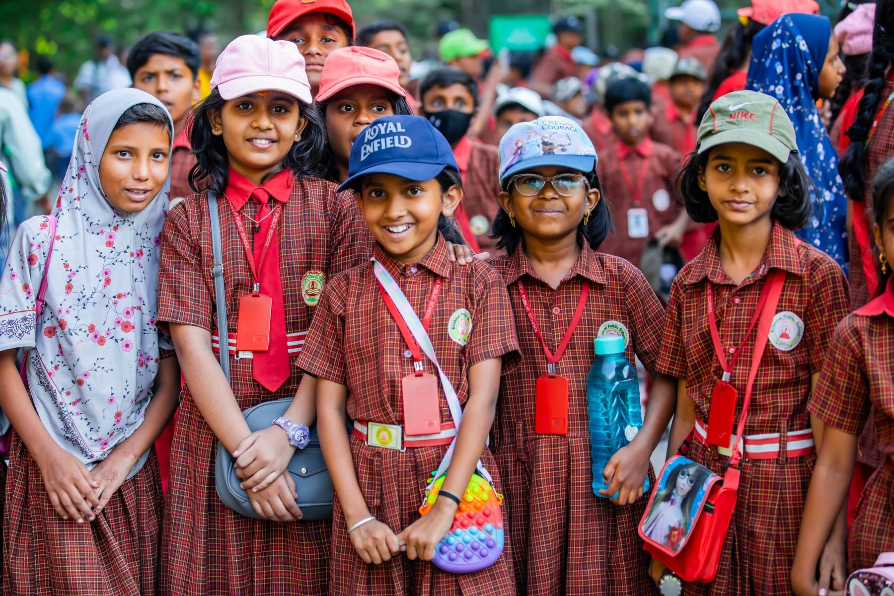 School students in uniform